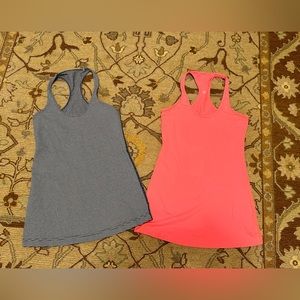 2 Lululemon tanks, great condition! Tags removed but fit like a XS/2.